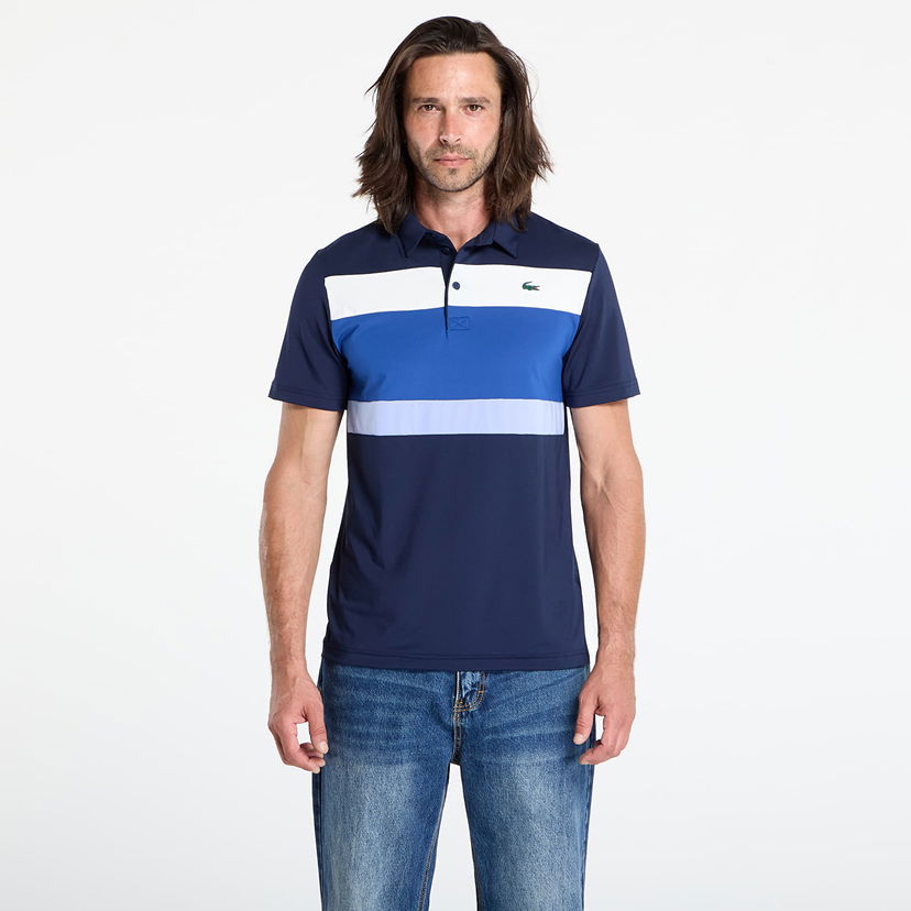 Polo majica Lacoste Lacoste Men's Short Sleeve Colorblock Polo Mornarica | DH8954 8IQ