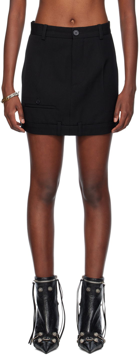 Krila Balenciaga Deconstructed Miniskirt Črna | 768731 TPT15, 0