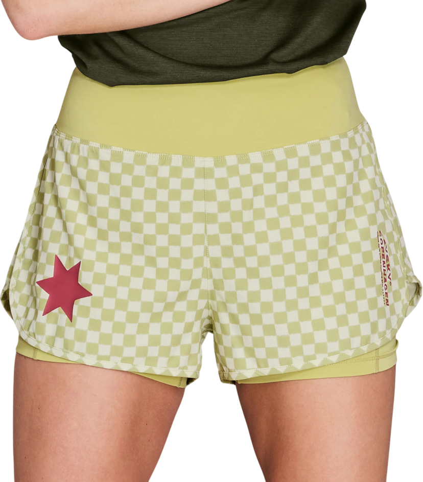 Kratke hlače Saysky Saysky Checker 2 in 1 Pace 3" Shorts Rumena | nwrsh23c1034