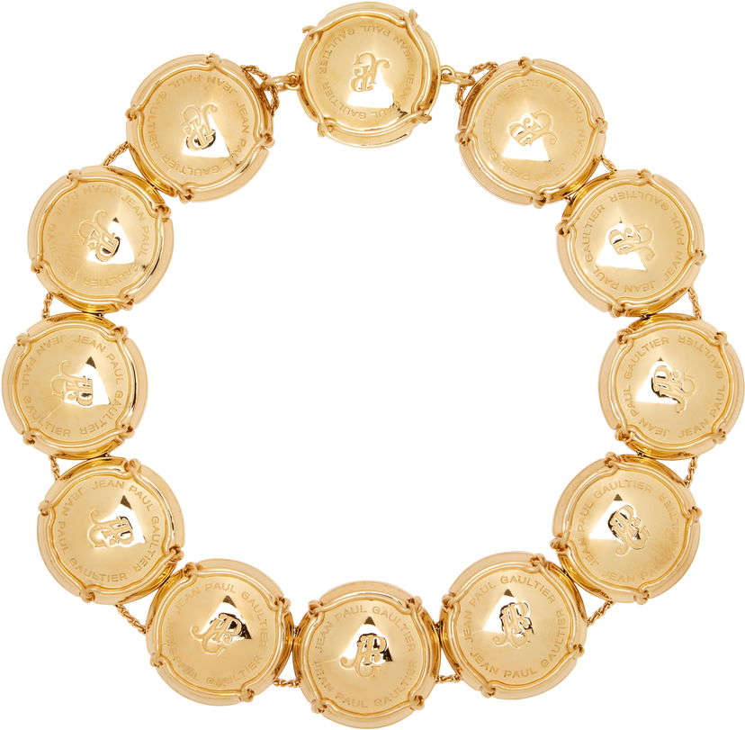 Ogrlica Jean Paul Gaultier Jean Paul Gaultier Gold Champagne Cork Chain Necklace Rumena | 25/03-W-JW005-X053-92