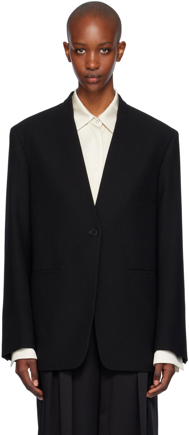 Telovnik Jil Sander Single-Breasted Blazer Črna | J02BN0178_J41556