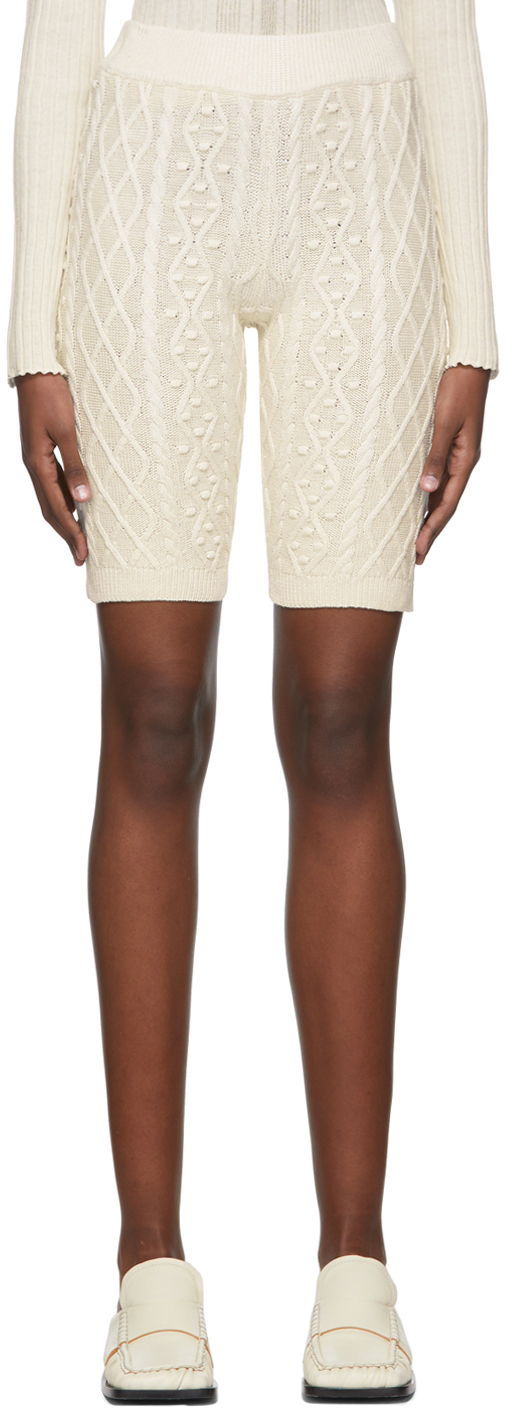 Kratke hlače Loulou de Saison Loulou de Saison Musa Knit Shorts Bela | MUSA