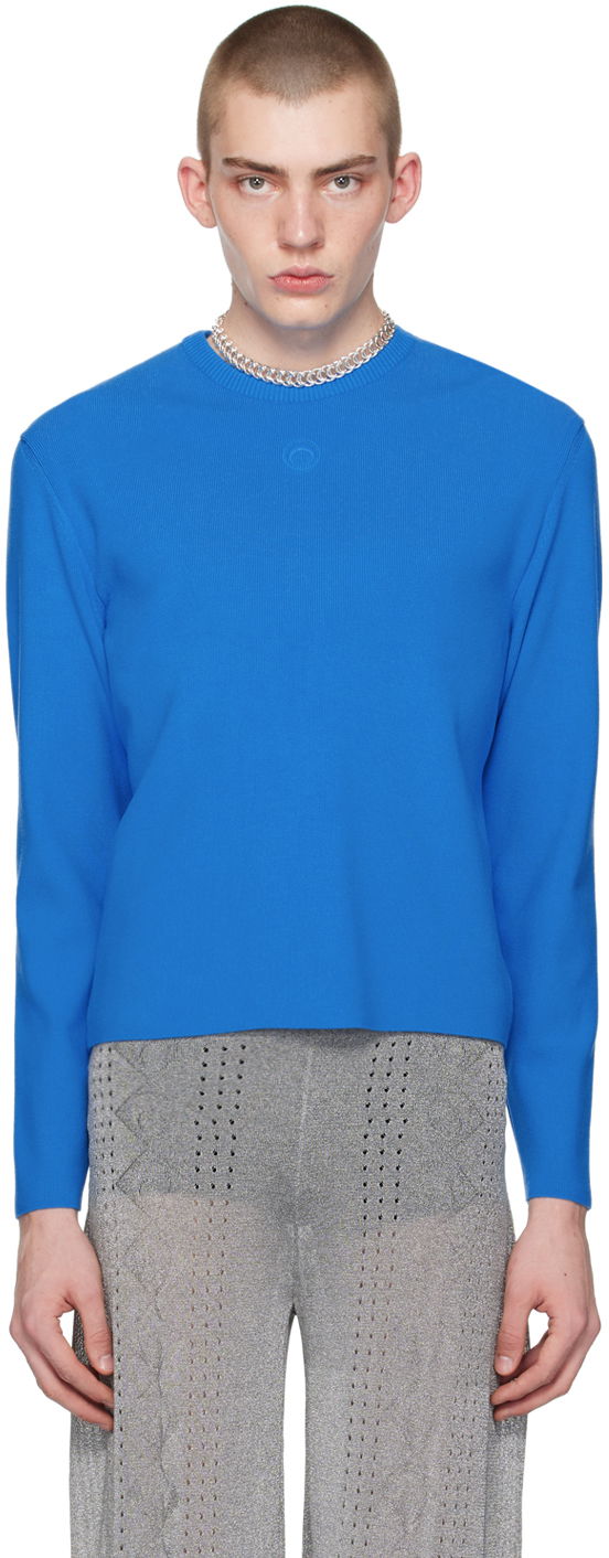 Pleteni pulover Marine Serre Core Knit Sweater Modra | MTK005 CKNI0511