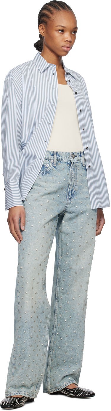 Srajce rag & bone rag & bone Eve Striped Shirt Modra | WAW24HA0184618, 3
