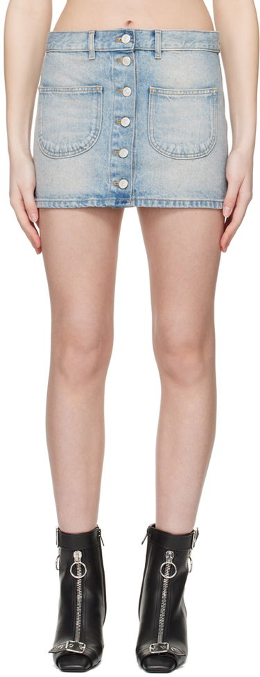 Krila Courrèges Courrèges Denim Button-Down Miniskirt Modra | 124DJU156DE0016, 0