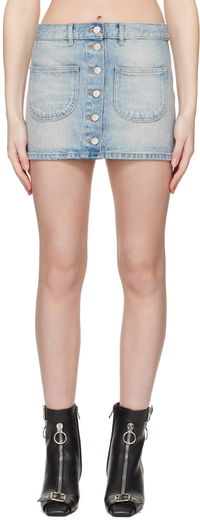 Courrèges Denim Button-Down Miniskirt