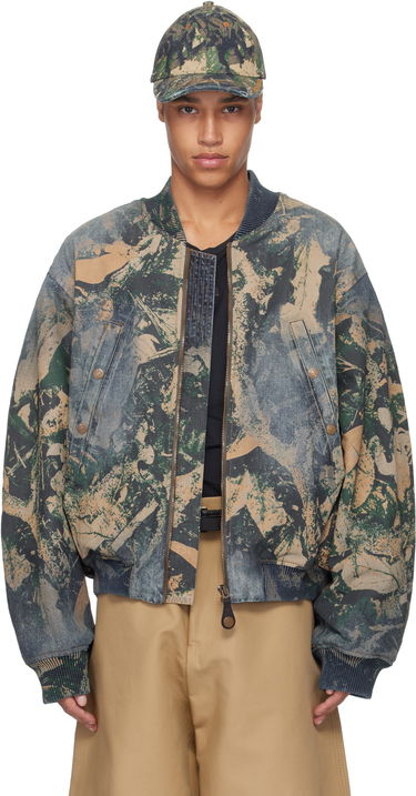Bomber jakna Acne Studios Acne Studios Printed Denim Bomber Jacket Modra | B90807-, 0