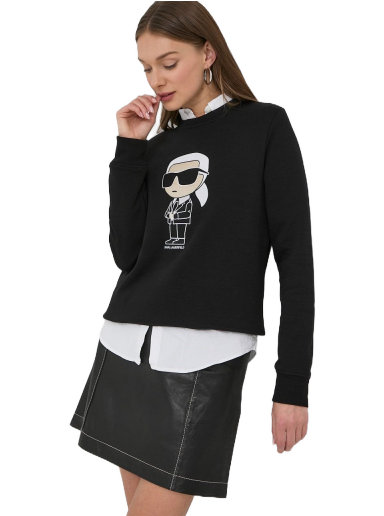 Pulover KARL LAGERFELD Ikonik 2.0 Karl Sweatshirt Črna | 230W1800