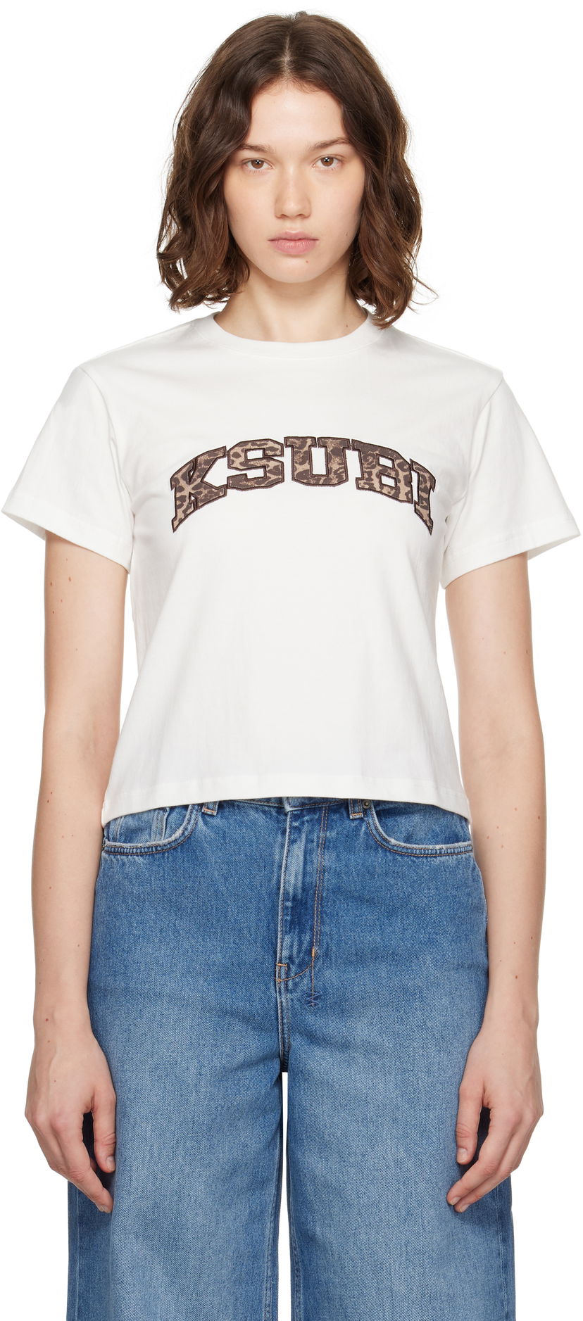 Majica Ksubi Ksubi Leo Shrunken Short Sleeve T-Shirt Bela | WPF25TE002