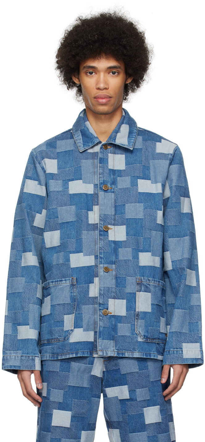 Jakna A.P.C. Kerlouan Denim Jacket Modra | COGWH-H03205