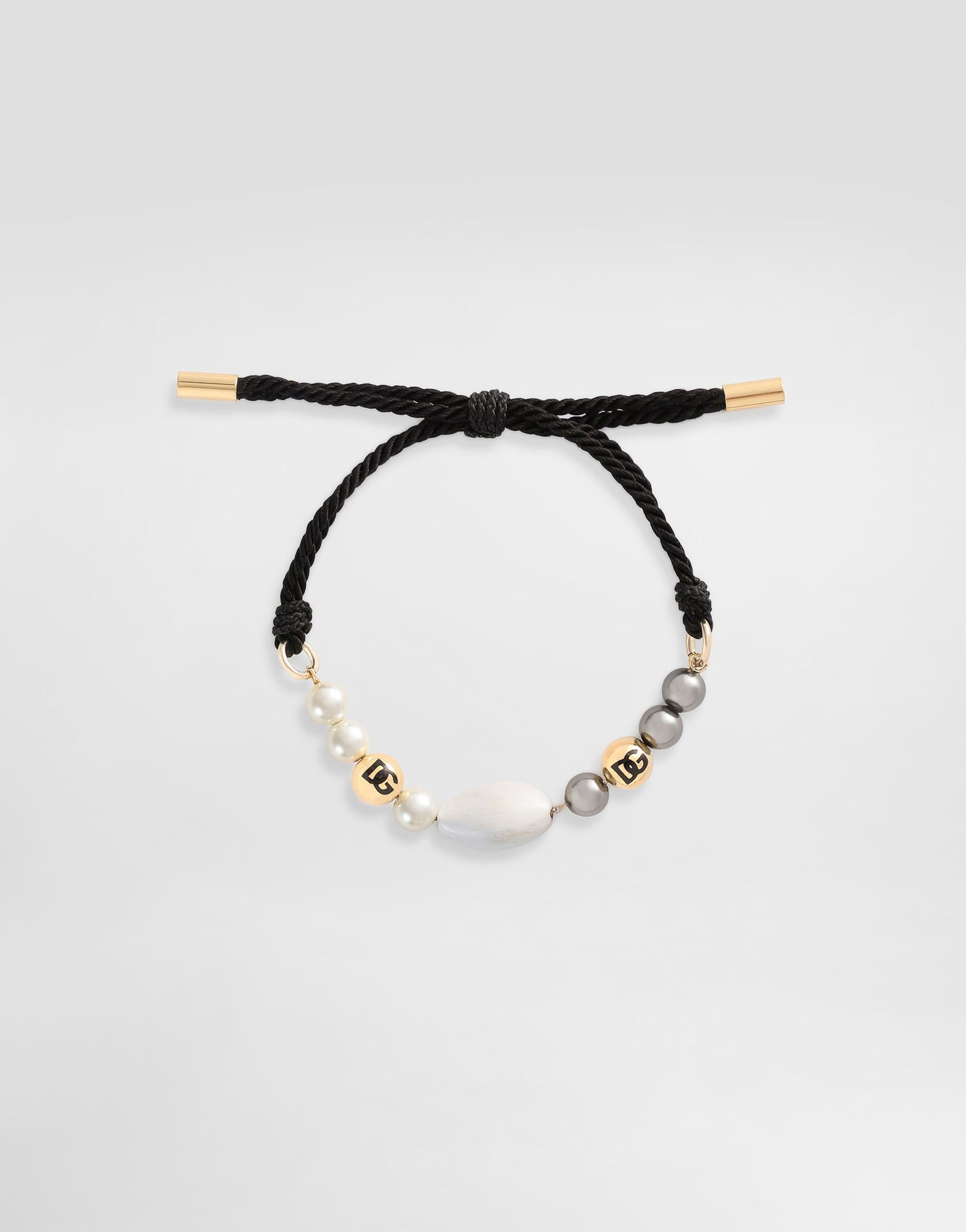 Zapestnica Dolce & Gabbana Dolce & Gabbana Beaded Cord Bracelet Črna | WBR5C3W1111N0011, 0