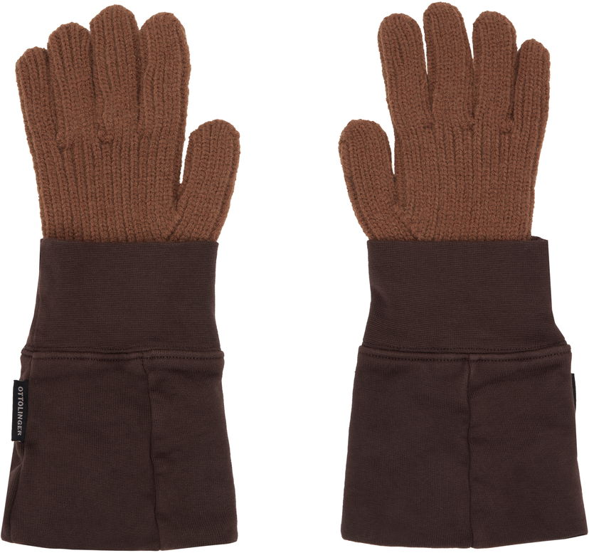 Rokavice Ottolinger Ottolinger Deconstructed Sleeve Gloves Rjava | 129-902928-01
