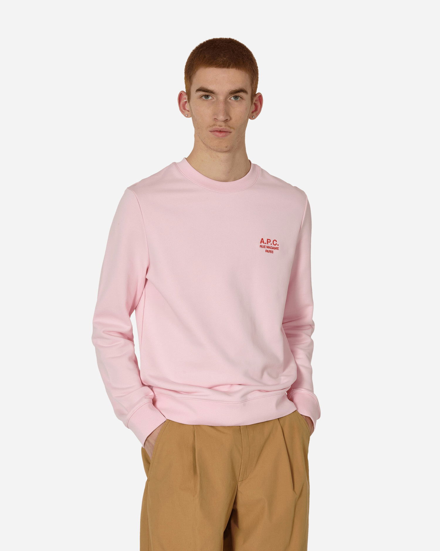 Pleteni pulover A.P.C. Rider Crewneck Roza | COEZD-H27699 TFE, 1