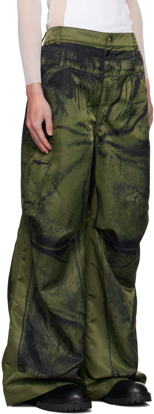 Cargo hlače Jean Paul Gaultier Jean Paul Gaultier 'The Trompe-L'œil' Cargo Pants Zelena | 24/30-F-PA134-C539-4100, 1