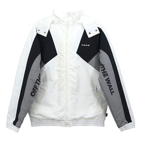 Vetrovka Vans Contrast Stitching Hooded Jacket Bela | VN0A49K2YB2