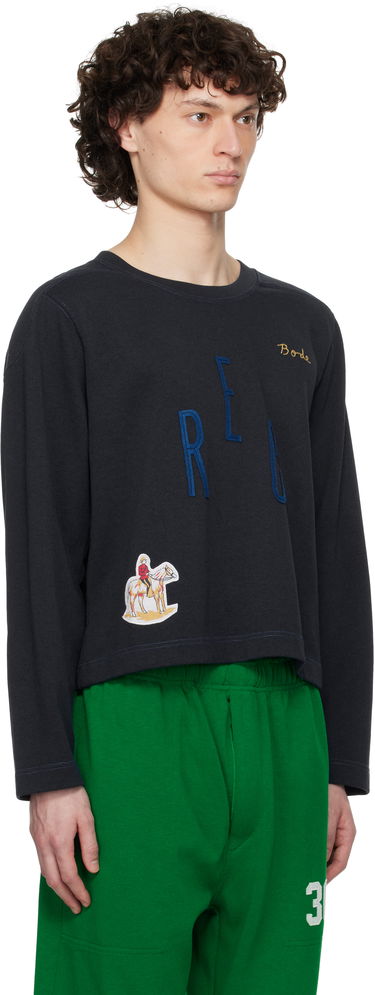 Krop-top Bode Bode Rec Pullover Sweatshirt Mornarica | MRS25CS057, 1