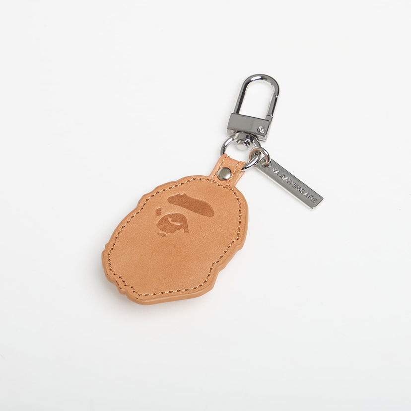 Obeski za ključe BAPE Ape Head Leather Keychain Bež | 001GDL801002MBRW