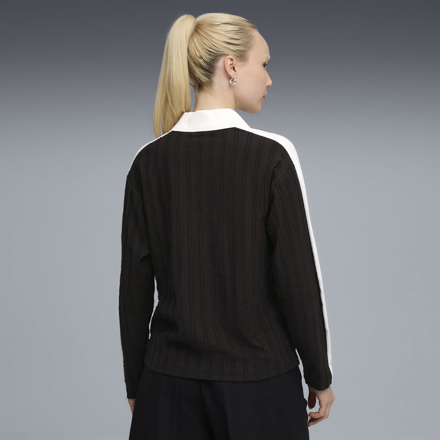 Polo majica Puma Women's T7 Relaxed Long Sleeve Polo Črna | 632141_01, 1