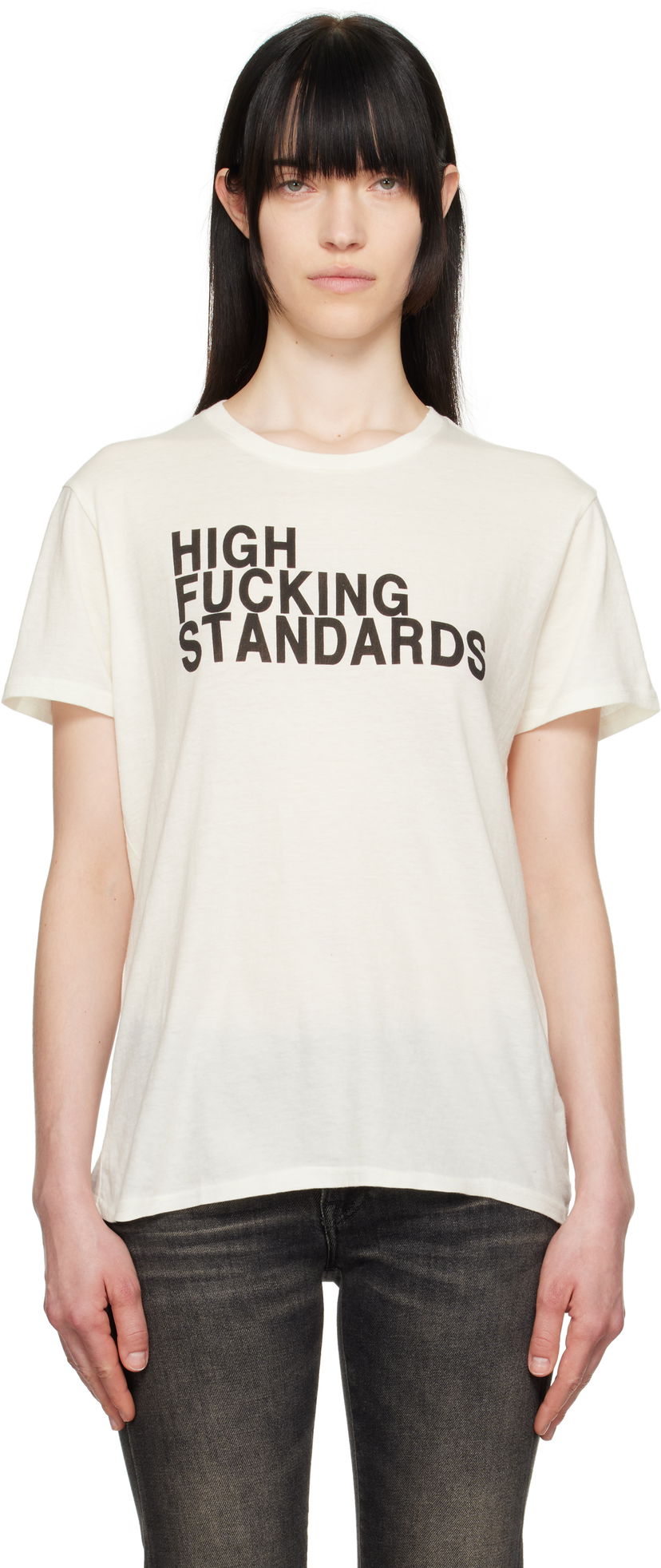 Majica R13 R13 'High F*cking Standards' T-Shirt Bela | R13WK001-K117B