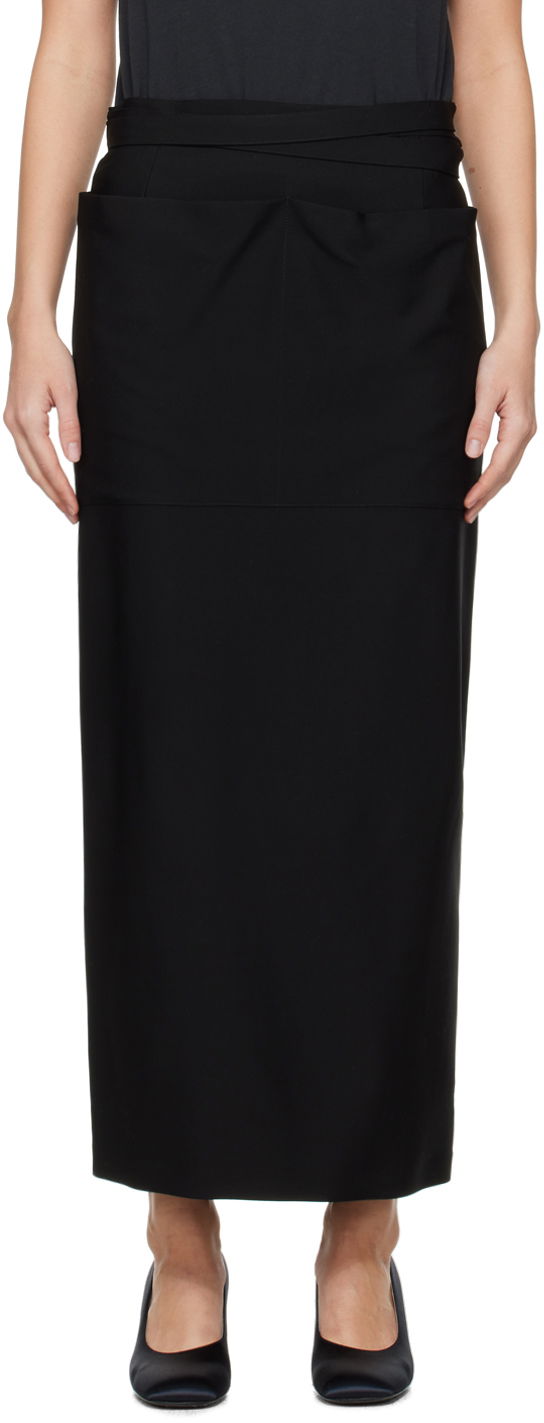Krila The Row Wrap Maxi Skirt Črna | 7911-W2974