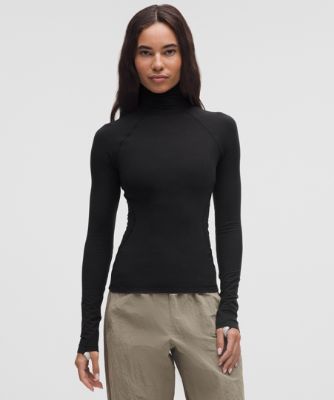 Pleteni pulover lululemon Wool-Blend Turtleneck Base Layer Črna | prod20001527, 6