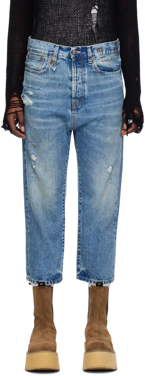 Kavbojke R13 R13 Tailored Drop Jeans Modra | R13W6452-969A
