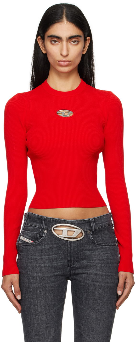 Pleteni pulover Diesel M-Valari Sweater Rdeča | A15328 0DLAX