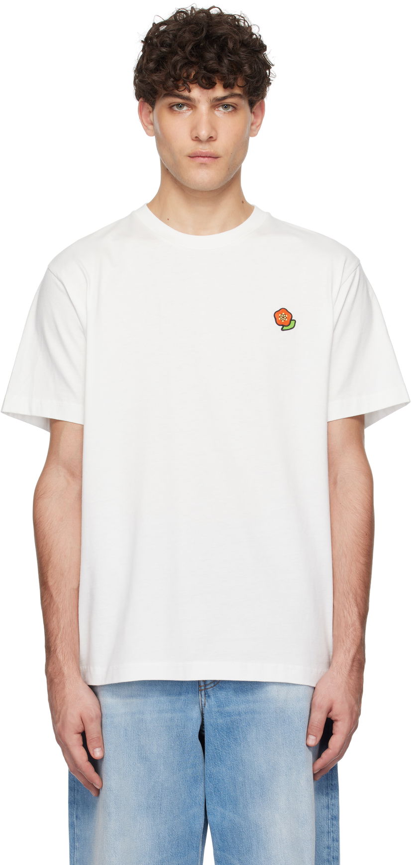 Majica KENZO Pop Embroidered T-Shirt Bela | FF55TS5284SG