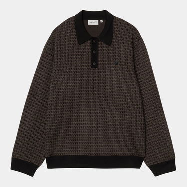 Polo majica Carhartt WIP L/S Lowis Polo Houndstooth Večbarvna | I035395_10, 3