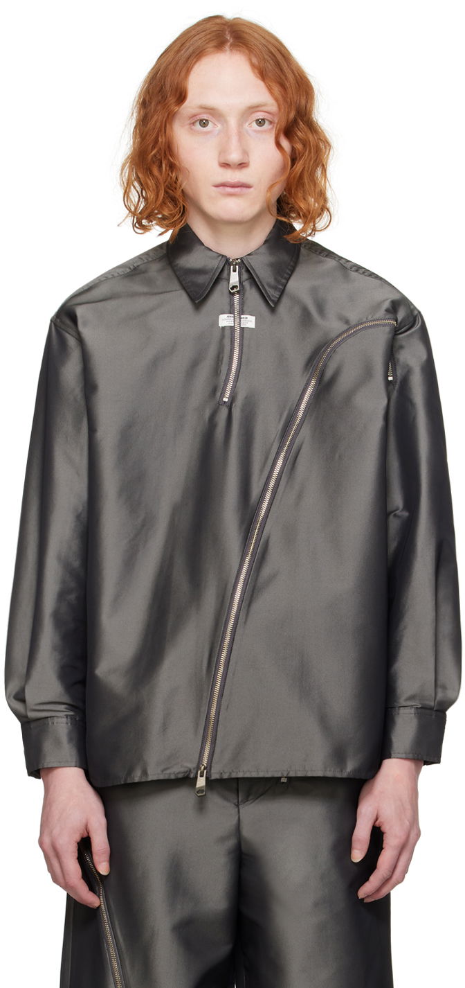 Srajce ADER ERROR Asymmetric Zip Closure Shirt Siva | BN01SSSH0105CC, 0