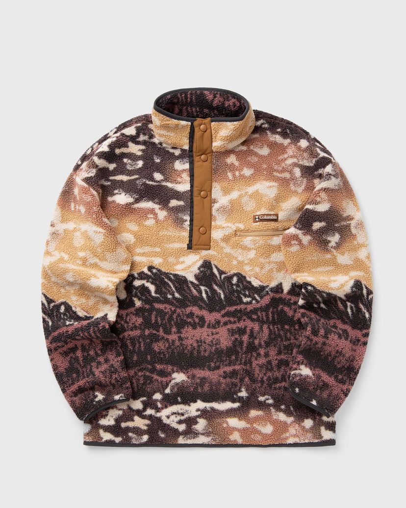 Pleteni pulover Columbia Helvetia II Printed Half Snap Fleece Pullover Rjava | 2098461225