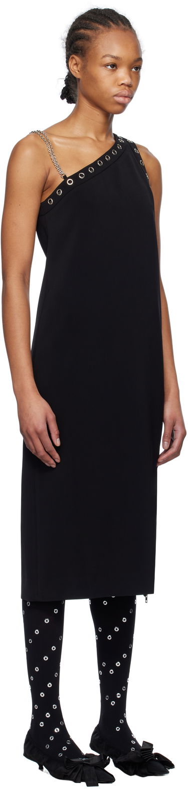 Obleke We11done We11done Unbalanced Midi Dress Črna | WD-OP0-25-130-W-BK, 1