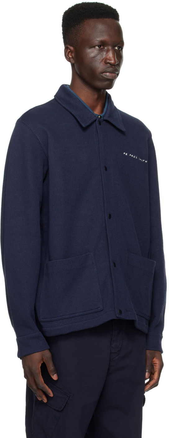 Pleteni pulover Paul Smith PS Paul Smith Press-Stud Jacket Mornarica | M2R-771Y-M21976-49, 1