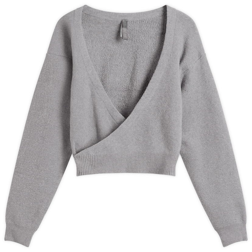 Pleteni pulover SKIMS Textured Knit Crop Cardigan Siva | LS-LST-9922W-DHG