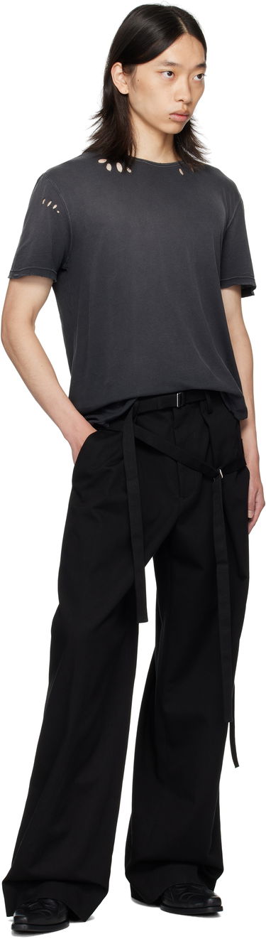 Majica Ann Demeulemeester Ann Demeulemeester Eternal Eagle Baptist Distressed T-Shirt Črna | B0013414-FA638-098, 3