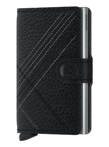 Denarnica Secrid Miniwallet "Stitch Linea Black" Črna | MSt-Linea-Black