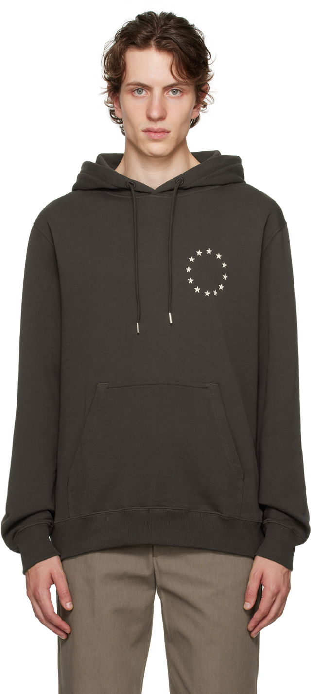 Pulover Études Europa Graphic Print Hoodie Rjava | H23MM257A01570