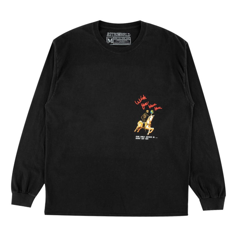 Majica Cactus Jack by Travis Scott Travis Scott Astroworld Tour Horse Long Sleeve T-Shirt Črna | TC-348
