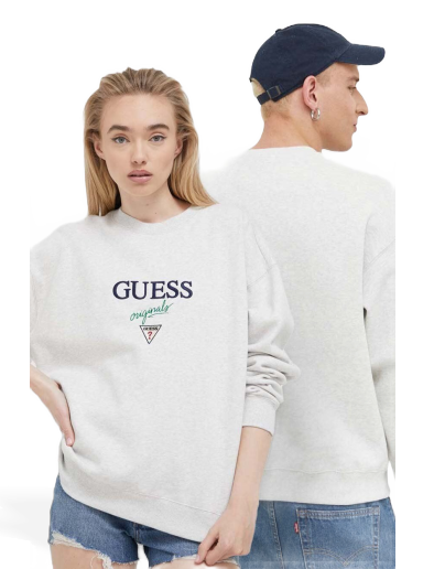 Pulover GUESS Go Baker Logo Crew Bela | SM2BQ09K9YH1