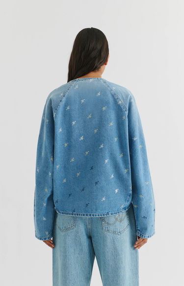 Pulover AXEL ARIGATO Daisy Script A Sweatshirt Modra | A2162001, 3