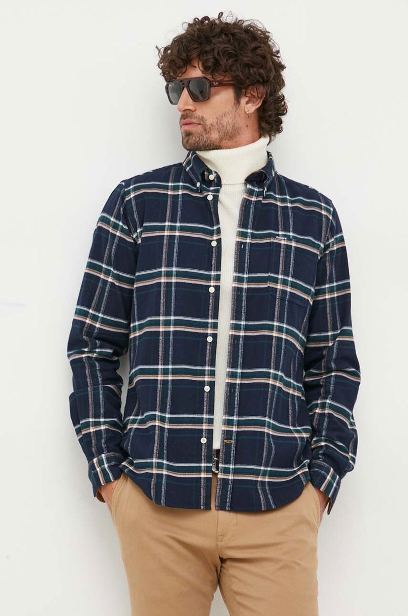 Srajce Barbour Barbour Slim Fit Button-Down Shirt Mornarica | MSH5037