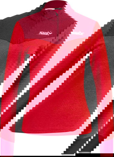 Pleteni pulover SWIX Swix Dynamic Midlayer Half Zip Pullover Rdeča | 10084-23-99951, 3