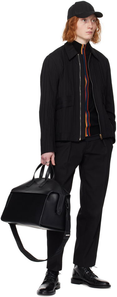 Jakna Paul Smith Paul Smith Embossed Zip-Up Jacket Črna | M1R-705Y-M02221-79, 3