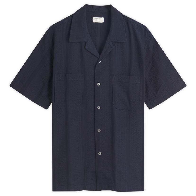 Srajce Universal Works Universal Works Maui Cotton Sal Road Shirt, Size Large Mornarica | 32666-NVY