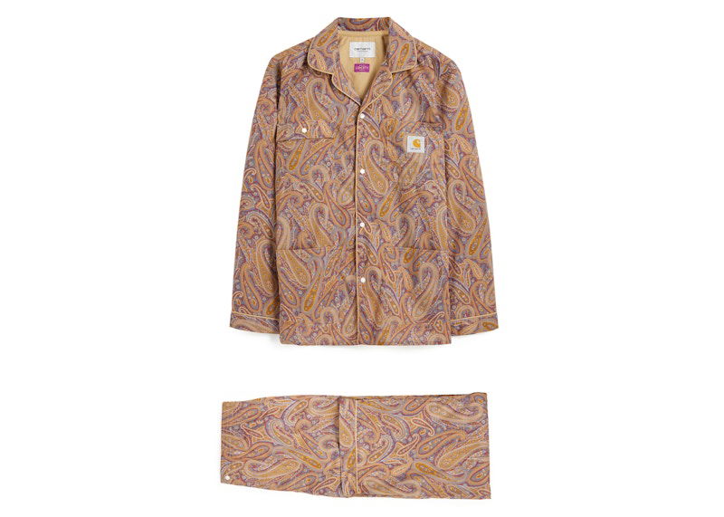 Pižame Carhartt WIP Liberty x Fabric Paisley Park Liberty Print Pyjama Set Brown Rjava | i031017-22f-1a9xx