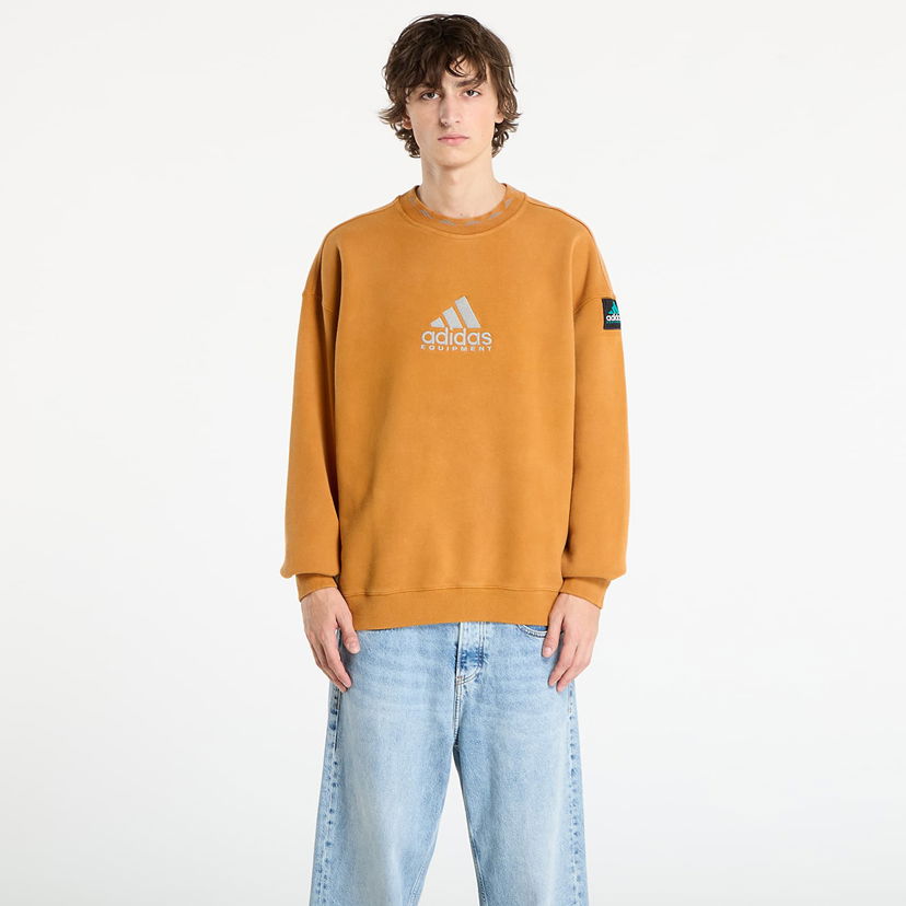 Pulover adidas Originals Adidas Equipment Reflective Embroidery Crew Sweatshirt Oranžna | JX1457