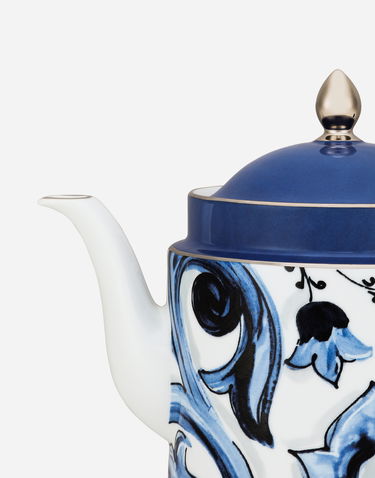 Home decor Dolce & Gabbana Porcelain Teapot With Floral Print Modra | TC0127TCA39UB004, 1