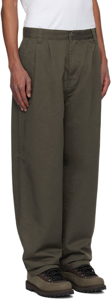 Hlače Carhartt WIP Merrick Relaxed Fit Cotton-Twill Trousers Zelena | I033759, 1