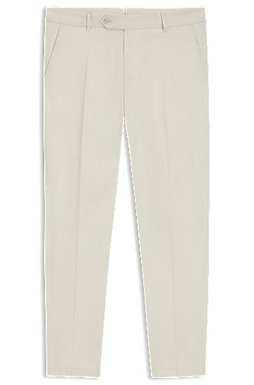 Hlače BOSS Tapered-Fit Stretch Trousers Bež | 50544005