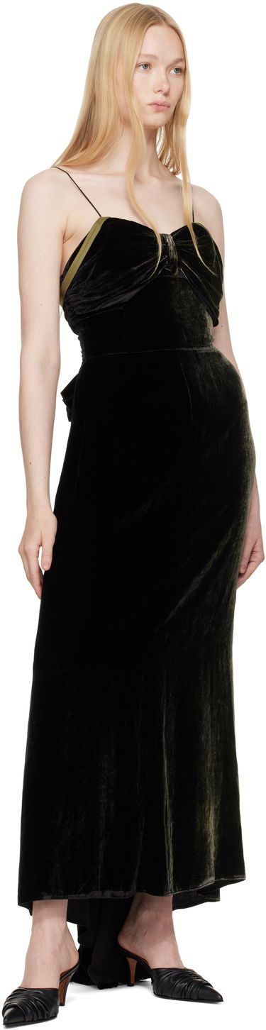 Obleke Maison Margiela Maison Margiela Velvet Maxi Dress Zelena | S51DG0003 M35345, 3